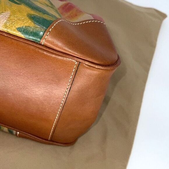 Patricia Nash Womens Clairaut Floral Leather Shoulder Bag Multicolor OS - Picture 7 of 9